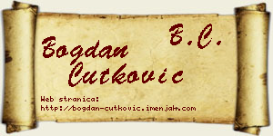 Bogdan Ćutković vizit kartica